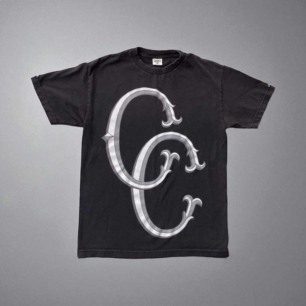 Crooks & Castle Graphic Mens T-shirt Size Medium Black Short Sleeve